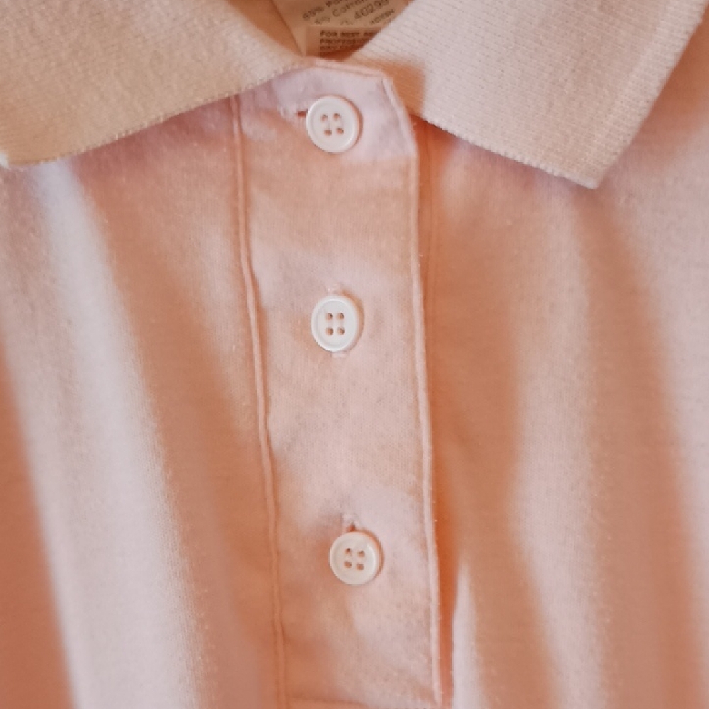 *3 For $10* Erika Peach Cotton Blend Polo P2P 20", Sz M - Picture 4 of 7